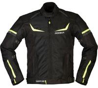 Modeka Yannik Air, chaqueta textil impermeable 3XL male Negro/Amarillo Neón
