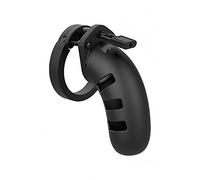 Model 21 - Chastity - 4.5"" - Silicone Cock Cage - Black