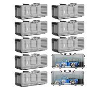 Model Car Display Case, 1/64 Scale Race Toy Organizer, 3.54x1.57x1.57 Inches Space-Saving Design & Stackable Racing Vehicle, Models Storage Box with Clear Lid for Bedroom Decors, Vehicles Enthusiasts