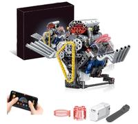 Model Engine Kit for Adults, 8-Cylinder Car Engine Model Metal, V8 Engine Model Kit - 8-Cylinder Metal Car Engine Model with LED Lights and Sound Effects (#1-PCS)