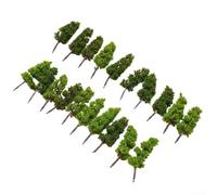 Model Trees 20 piezas 6-6,5 cm plástico puro hecho a mano verde claro verde - para construir mesa de arena modelo tren escena diseño material didáctico