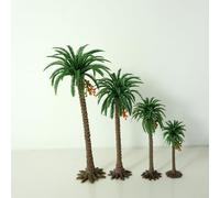 Model Trees - Paquete de 10 árboles de escala de palma de coco para modelo HO, paisaje ferroviario, bosque lluvioso, diseños de parque de diorama, decoración del hogar, proyectos de manualidades para
