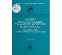 Modèles Micro-économiques Danalyse Des Migrations Et Des Politiques :