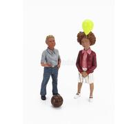 MODELISMO FIGURAS DE ACCIÓN ESTÁTICAS LE MANS SET 2X NIÑOS CON GLOBOS 1/18