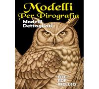 Modelli di Pirografia: Disegni Dettagliati di Animali Selvatici per Arte su Legno (PDF Incluso)