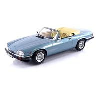 MODELLINO IN Scala COMPATIBILE con Jaguar XJ-S 5.3 H.E.Convertible 1988 Light Blue Metallic 1:18 NOREV NV182635