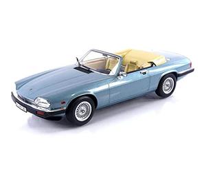 MODELLINO IN Scala COMPATIBILE con Jaguar XJ-S 5.3 H.E.Convertible 1988 Light Blue Metallic 1:18 NOREV NV182635