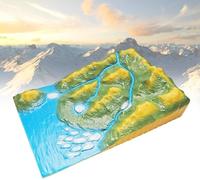 Modelo 3D de tectónica de placas for la enseñanza de geología | Dispositivo de demostración de sedimentación | Material didáctico de geografía científica