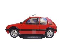 Modelo A Escala 1/18 del Peugeot 205 GTI Rojo Metalizado Una Joya Colección con Puertas Abatibles A Izquierda Y Derecha
