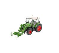 Modelo A Escala 1:32 del Tractor Fendt 313 Vario con Pinza para Pacas Aleación Color Verde Techo Blanco Pieza Colección