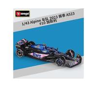 Modelo a escala 1:43 del equipo Alpine F1 A523 2023 #10 Pierre Gasly #31 Esteban Ocon, superdeportivo