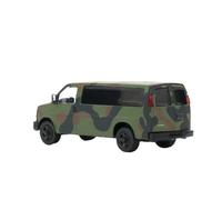 Modelo A Escala 1:64 De La Furgoneta Dietcast Express Van Camuflaje Militar De Aleación Modelo Estático Color Verde(Green A)