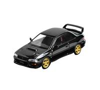 Modelo A Escala 1:64 del GC8 WRX Tipo R STI De Aleación Sedán Decoración para Sala De Estar(Black)