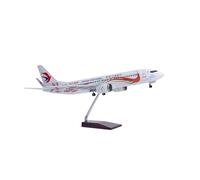 Modelo a Escala Aviones 1:85 Modelo De Avión De Pasajeros Pintado con Pavo Real De China Eastern 737 Simulación De Avión con Ruedas Y Luces(No Light)