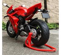 Modelo a Escala Coche De Carreras A Escala 1/9, Modelo Motocicleta Fundido A Presión, Sonido Y Luz, Juguete Decorativo para El Hogar, Regalo Cumpleaños para Ducati V4S