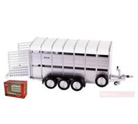 Modelo A Escala Compatible con Carro BESTIAME IFOR Williams Livestock Trailer 1:32 BRITAINS LC40710