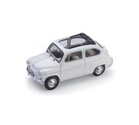 Modelo A Escala Compatible con FIAT 600 D BERLINA 1960 TRASFORMABILE Aperta Bianco 1:43 BRUMM BM0317-12