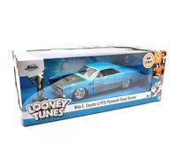 Modelo A Escala Compatible CONPLYMOUTH Road Runner 1970 "Looney Tunes with Wile E Coyote Figure 1:24 JADA Toys JADA32038
