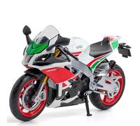 Modelo a Escala de Moto Moto De Juguete Metal Fundido A Presión, Modelo En Miniatura para Carreras para Superbikes para Sport Regalo Colección 1/12 para Aprilia RSV4 RR1000(White)