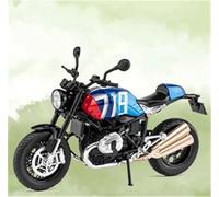 Modelo a Escala Modelo De Motocicleta A Escala 1/12, Portátil, Carreras, Dedo, Simulación, Colección, Juguetes con Sonido Y Luz para BMW R Nine T(BLU)
