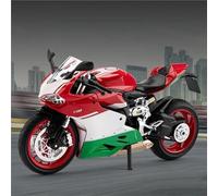 Modelo a Escala Modelo De Motocicleta A Escala 1:9, Portátil, Carreras, Dedo, Simulación Moto, Juguete Colección para Ducati 1199(Red Green)