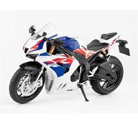 Modelo a Escala Modelo De Motocicleta Carreras Aleación 1:9 Metal Fundido A Presión Deportiva Urbana con Sonido Y Luz Juguete Regalo para Honda CBR1000RR-R(White)