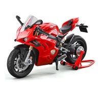 Modelo a Escala Modelo De Motocicleta Carreras Aleación Gran Tamaño 1/9 para Ducati Panigale V4S Simulación Calle Metal Fundido A Presión con Luz Regalo