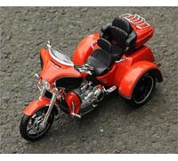 Modelo a escala Triciclos De Motocicleta Aleación Fundida A Presión A Escala 1/12 Modelos En Miniatura Juguetes Con Volante Vehículos Para Harley Para Davidson CVO Para Tri Glide 2021(Orange)