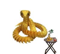 Modelo Articulado: Juguete De Serpiente Impreso En 3D, Animal Segmentado Que Gira Suavemente, Pieza De Exhibición Coleccionable Vívida, Escultura Multicolor | Regalo De Cumpleaños Creativo Para Estudi