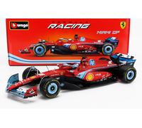 Auto Burago F1 Ferrari Sf-24 Edición Miami GP Escala 1:18 Leclerc #16