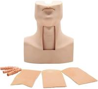 Modelo avanzado de entrenamiento en traqueostomía e intubación: maniquí simulador de PVC for la formación en enfermería médica.