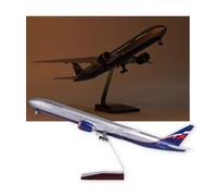 Modelo avión B777 Russian Airlines Escala 1:142 con Sensor luz y Tren Aterrizaje retráctil Exhibición Coleccionable Artesanal for entusiastas aviación,decoración for hogar Oficina(with Light)