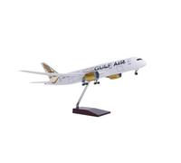 Modelo avión Resina Gulf Air B787 a Escala 1/130 Coleccionable para exhibir Regalo Juguete para entusiastas Kit de Juego(with Light)