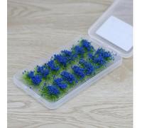 Modelo creativo de racimo de hierba de flores perfecto para dioramas y terrenos de juegos de guerra añade autenticidad a cualquier escena (azul)