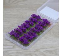 Modelo creativo de racimo de hierba de flores perfecto para dioramas y terrenos de juegos de guerra añade autenticidad a cualquier escena (morado)
