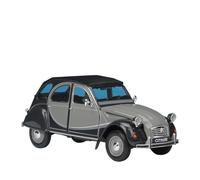 Modelo De Aleación De Fundición A Presión para Citroën 2CV 6 Charleston Classic Escala 1:24 Ideal como Decoración para El Hogar(Gray)