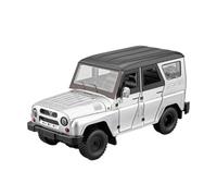 Modelo De Aleación De Fundición A Presión para SUV UAZ Hunter 1:24 con Sonido Y Luz Simulados Decorar El Hogar(Silver)