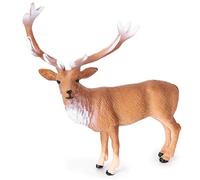 Modelo de Animal de Simulación de Ciervo Rojo Macho Realista, Apariencia Vívida para el Aprendizaje de los Niños y la Decoración del Hogar, Plástico Seguro No Tóxico, 11,5 X 5 X 12 Cm, 1 Pieza