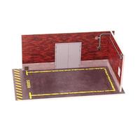 Modelo de aparcamiento de coche, escena de exhibición de coche modelo, escala 1/32 de PVC, garaje de exhibición de coche de juguete, accesorios de coche fundido a presión para los amantes de los