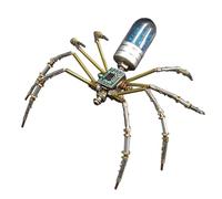 Modelo de araña mecánica Steampunk - 3D Metal Montaje Kit de Robots Hecho a Mano Araña con Piezas Móviles, Juego de Habilidad Creativo Decorativo | Modelo de Metal DIY detallado