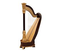 Modelo de arpa de madera hecho a mano, modelo de instrumento musical, decoración de mesa para el hogar, oficina, decoración de día festivo