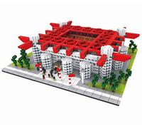 Modelo de Arquitectura para Armar con Bloques en Miniatura. Estadio de Fútbol en San Siro, Milán, Italia