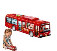 Modelo de autobús genérico - modelo grande coche | Vehículos juguetes educativos a pilas con música y luz, puertas abiertas para diversión, estimulación y cumpleaños