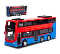 Modelo de Autobús Juguete 1:70, Autobús de Dos Pisos Modelos, Mini Racers Cars Juguetes, Tirar hacia Atrás Coches Coche de Carreras Juguetes Fricción Vehículos, Regalos para Niños