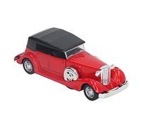 Modelo de Automóvil Clásico, Puertas Abiertas Auténticas en Miniatura Modelo de Entrenamiento Temprano 1:32 Reembolso para la Mesa (Rojo)