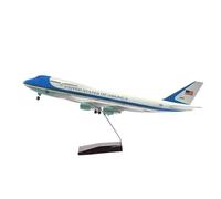 Modelo de avión 46 Cm para Air Force One Boeing 747 Modelo Avión Escala 1/160 Modelo Resina Fundida Presión Avión Juguete con Pantalla Estática(No Light)