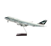 Modelo de avión 46 Cm para Cathay Pacific Boeing 747 Modelo De Avión Escala 1/160 Modelo De Exhibición Estática De Avión De Resina Fundida A Presión(with Light)