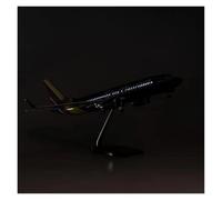 Modelo de avión 737 Resina fundida a presión 47cm Escala 1:85 con luz y Ruedas decoración en Miniatura Juego de Pasatiempos en Miniatura(with Lights)