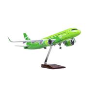 Modelo de avión a Escala 1 80 de 47 cm A320NEO A320 Neo para Siberia S7, Modelo de avión de aviación, Luces y Ruedas, Tren de Aterrizaje, avión Fundido a presión Playkits(No Lights)