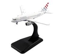 Modelo de avión Aleación Fundida 1:400 para Croatia Airlines A319 con Tren De Aterrizaje Base, Modelo De Aviación De Avión De Aleación